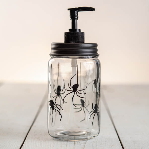 Spooky Spiders Soap Dispenser • Coastal Compass Home Decor