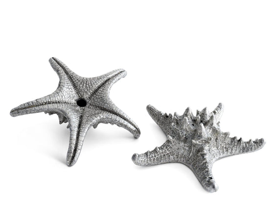 Starfish Pewter Salt & Pepper Shaker Set - The Coastal Compass Home Decor