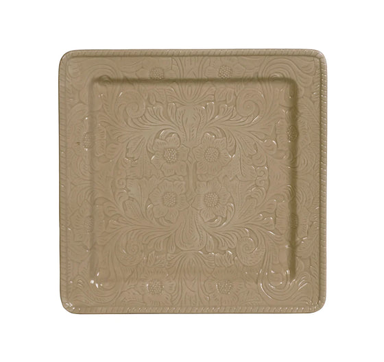 Floral Embossed Serving Platter Set