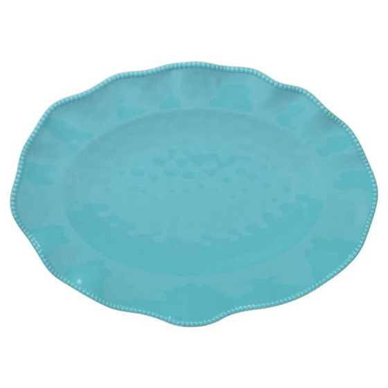Tide Teal Oval Platter