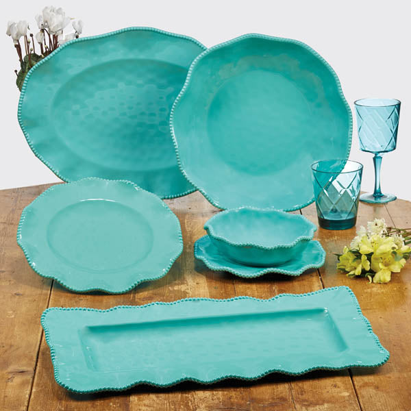 Tide Teal Dinner Plate • Coastal Compass Home Decor