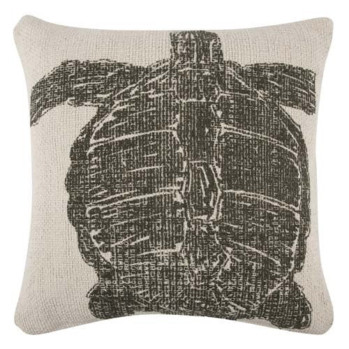 Turtle Sketch Throw Pillow • Coastal Compass Home Decor