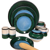 Blue/Green Carousel Dessert Plate • Coastal Compass Home Decor