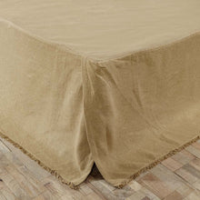  Burlap Natural Fringed Twin Bed Skirt 39x76x16 | Coastal Compass Home Decor