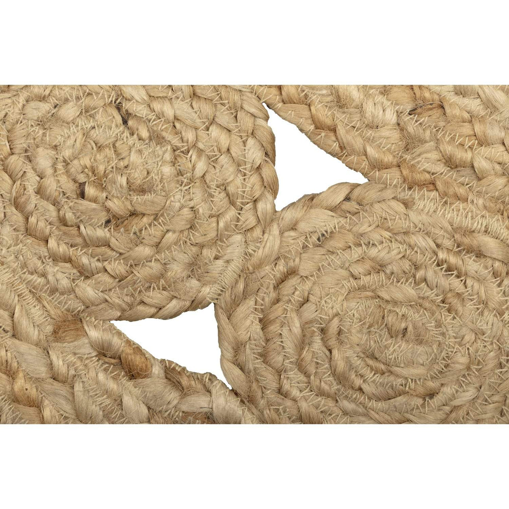 Celeste oval jute area rug braided detail - The Coastal Compass Home Decor