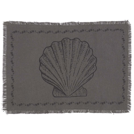 Sandy Grey Burlap Placemat Set of 6 | Coastal Compass Home Decor