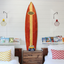  Vintage Red Surfboard Wall Art