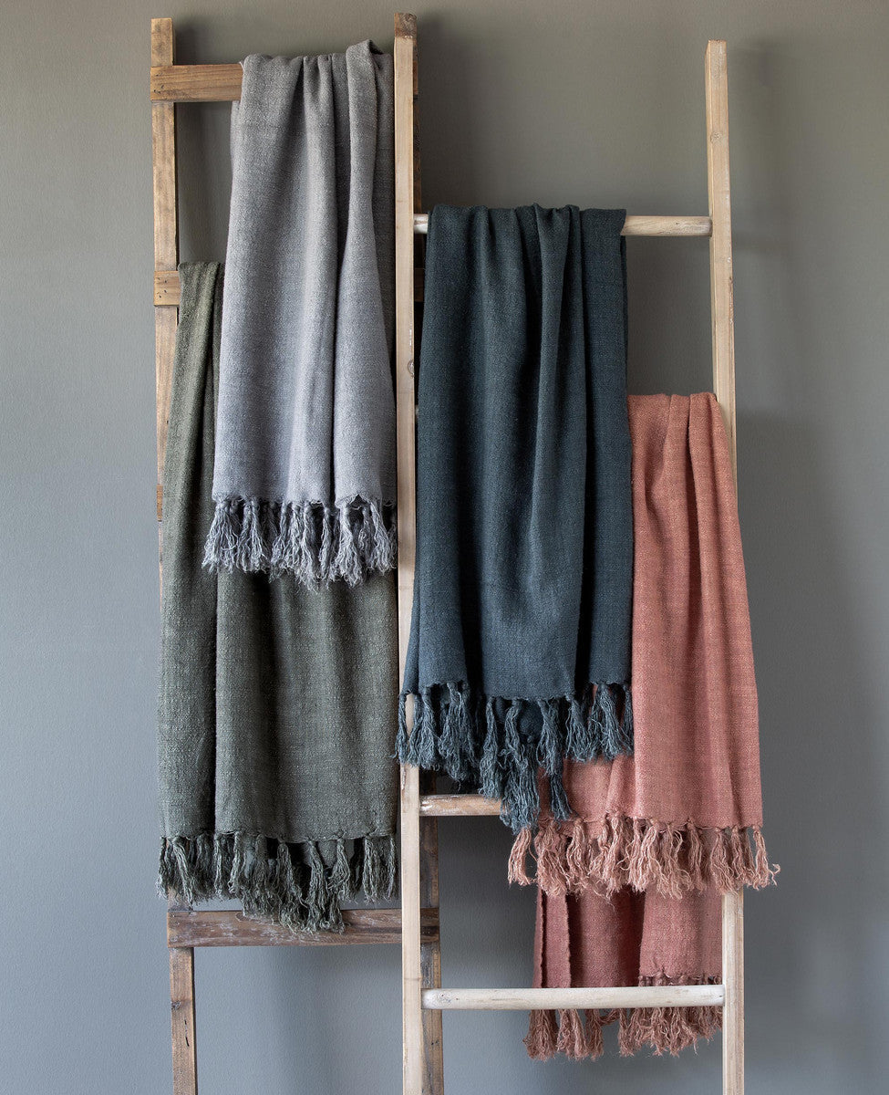 Washed Linen Throws • Coastal Compass Home Decor