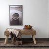 Recycled Woven Leather Bench • Coastal Compass Home Decor