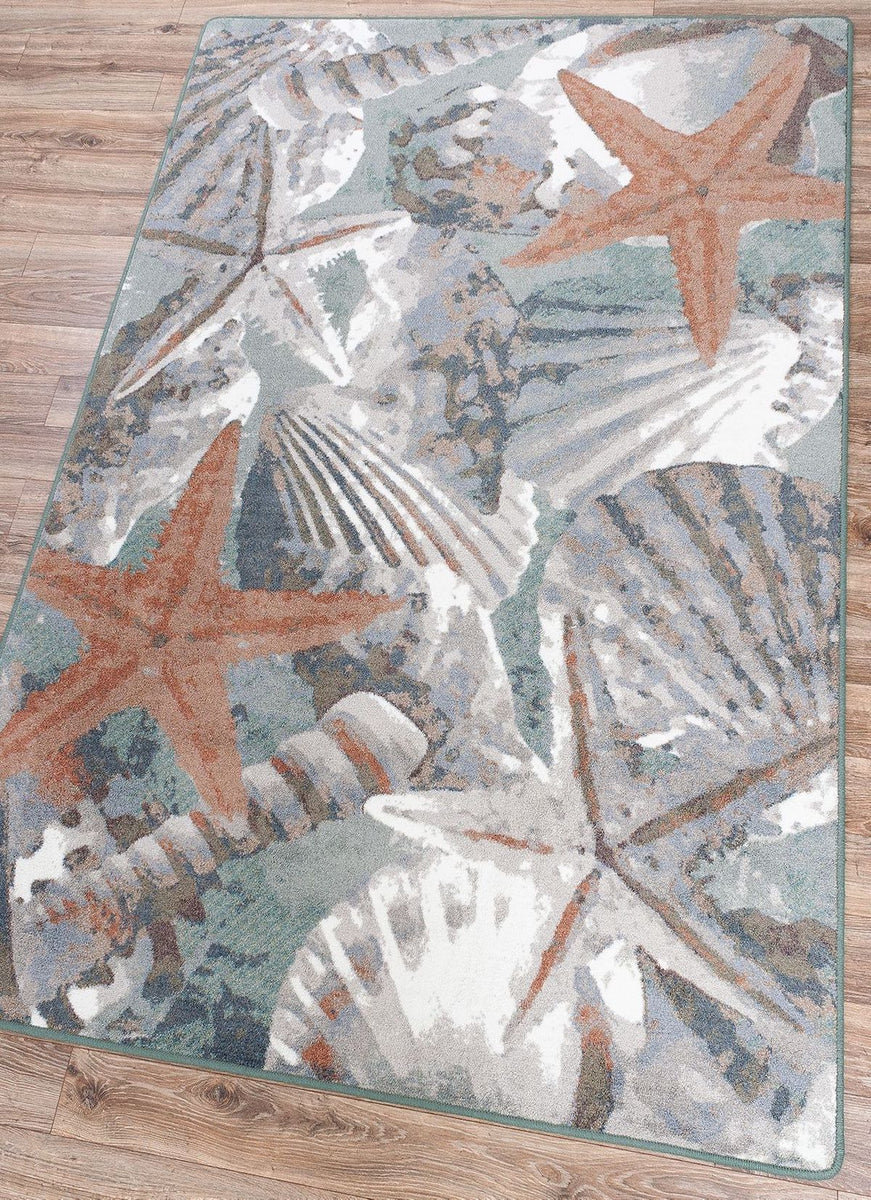 Beach Shells Coastal Rugs | The Coastal Compass Home Decor – The ...