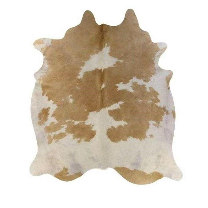 Beige & White Cowhide Special • Coastal Compass Home Decor