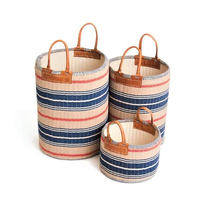 beach decor storage baskets set of 3