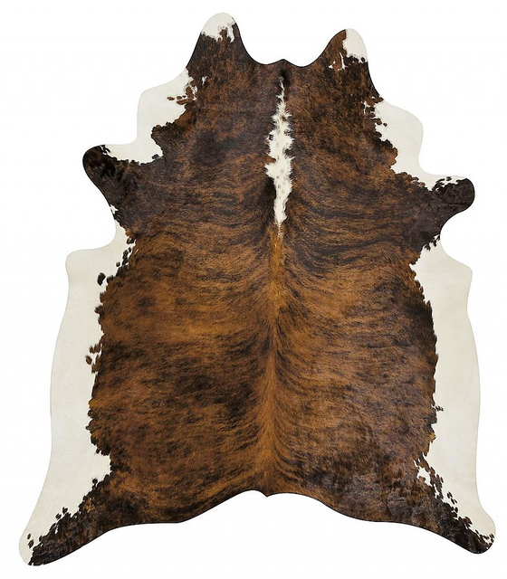 Brazilian Brindle White Backbone Cowhide Rugs