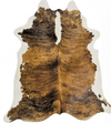 Brazilian Brindle White Backbone Cowhide Rugs