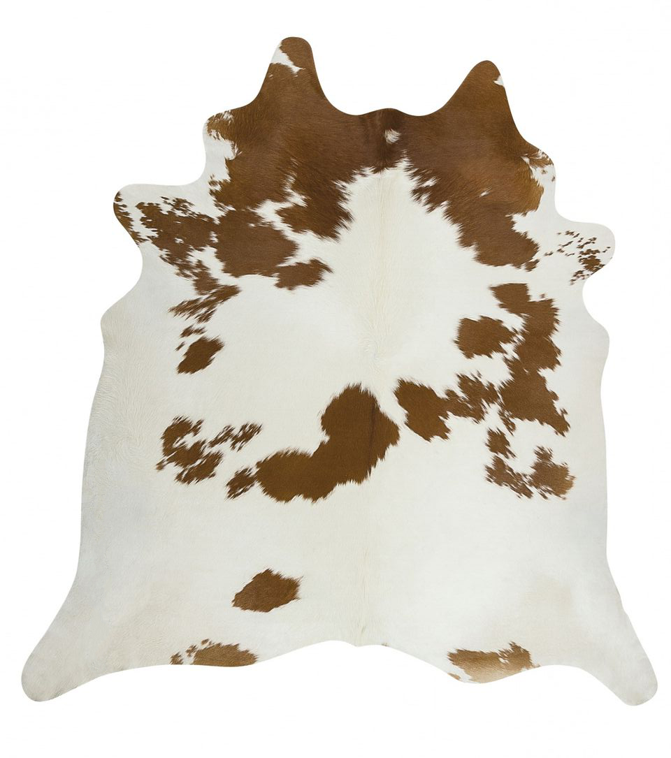 Brazilian Brown & White Cowhide Rug - Coastal Compass Home Decor
