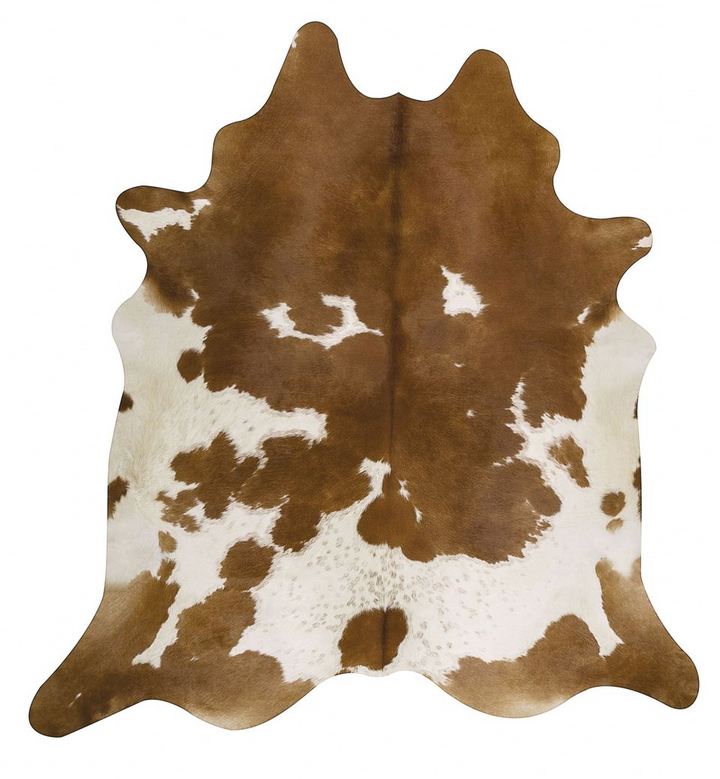 Brazilian Brown & White Cowhide Rug - Coastal Compass Home Decor