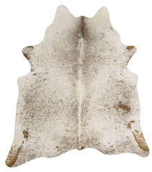  Brazilian Brown and White Peppered Cowhide • Coastal Compass Home Decor