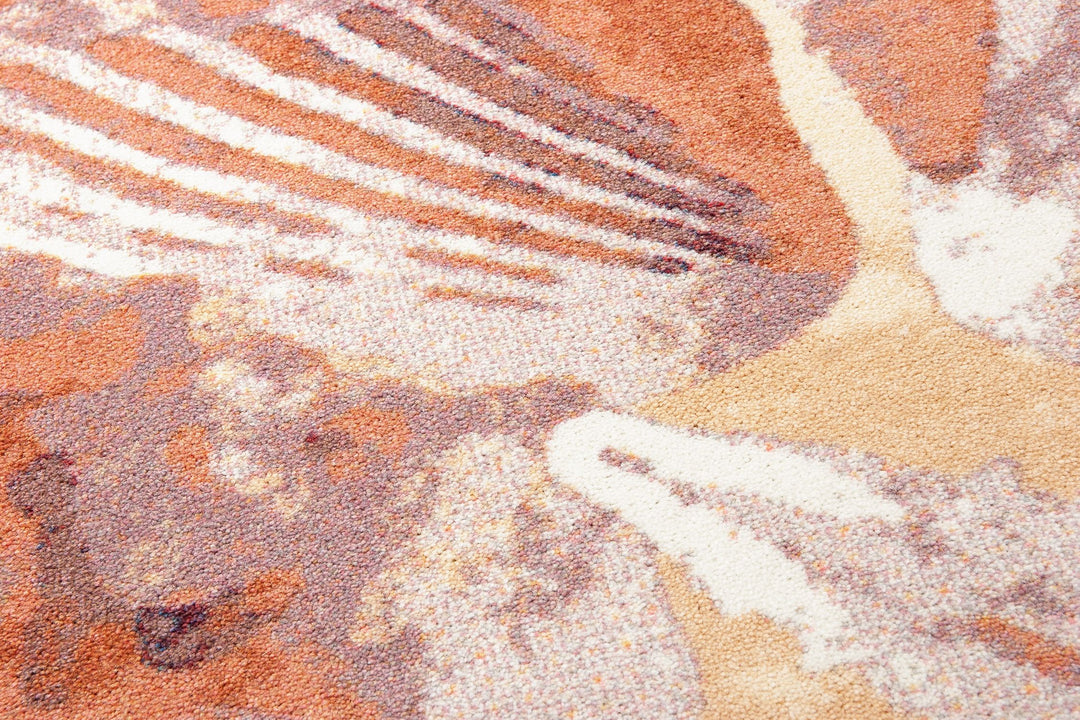 Coral Shells Coastal Carpet detail - Made in the USA - The Coastal Compass Home Decor