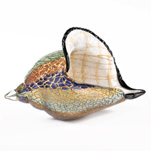  colorful art glass conch shell sculpture. Coastal Compass Home Decor. Free shipping. 
