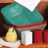 turquoise square serving bowl