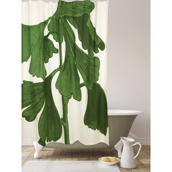 Ginko Plant Life Coastal Shower Curtain - Coastal Compass Home Decor