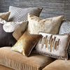 gold acid wash cowhide accents pillows
