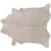 Matte gold on ivory cowhide rug - The Coastal Compass Home Decor