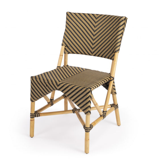 Indoor/Outdoor Zig Zag Rattan Dining Chair - The Coastal Compass Home Decor