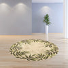 green leaf and sand coastal area rug - coastal compass home decor