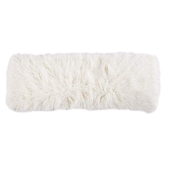 White Mongolian Fur Blanket