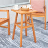 Natural Wood Small Patio Table & Chairs - Coastal Compass Home Decor