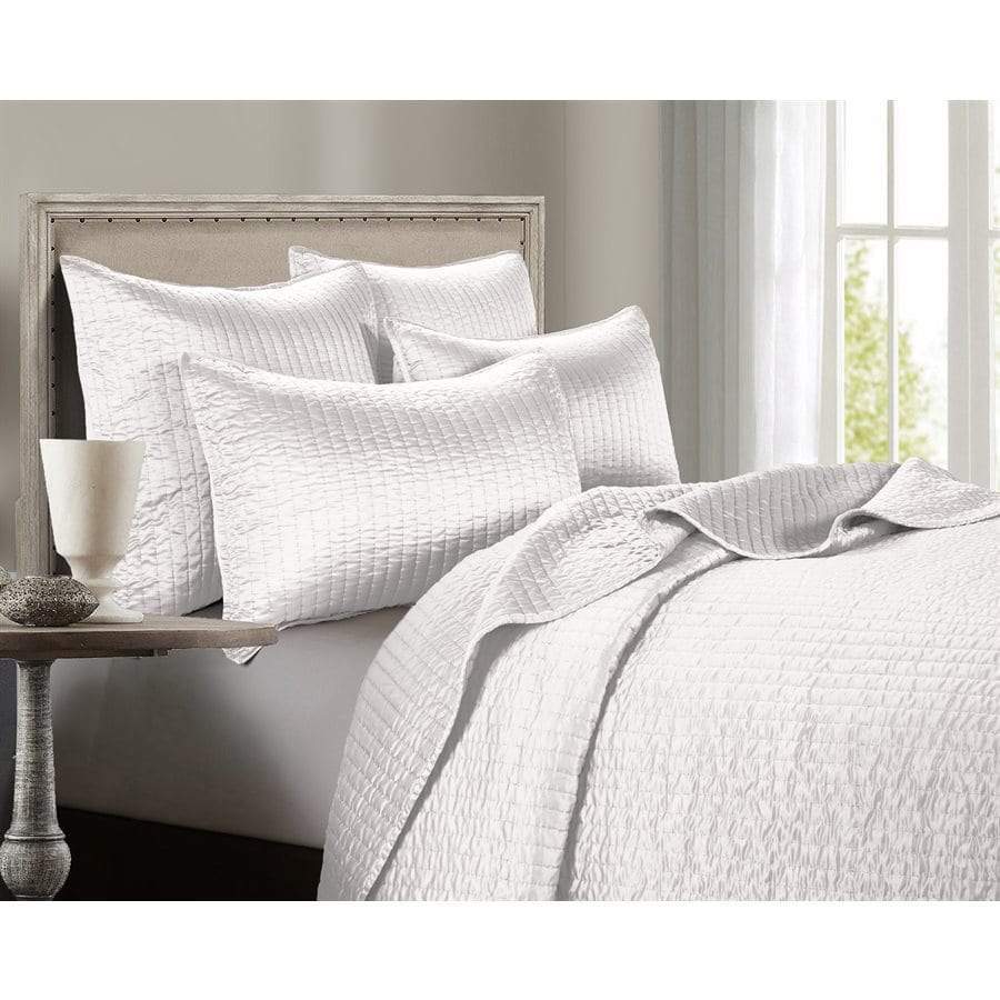 Satin Quilted Coverlet Sets - 4 Colors