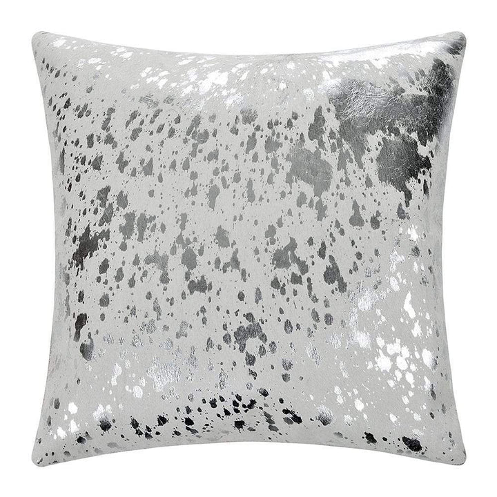 Silver Acid Wash Cowhide Pillow