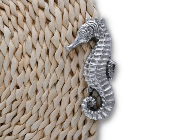 Twisted Seagrass Seahorse Place Mats  Detail - The Coastal Compass Home Decor